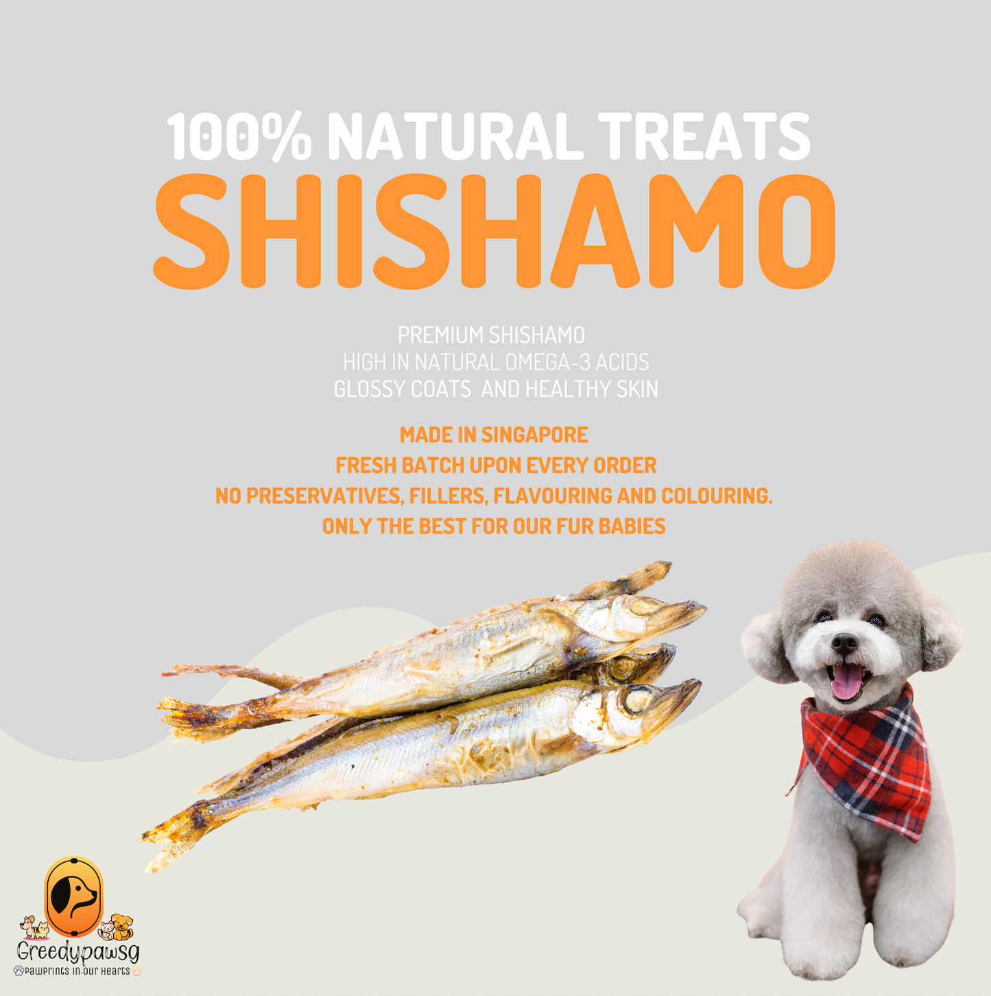 Greedy Paw SG - Whole Shishamo (Air-Dried, Single Ingredient, Oceanic Goodness)