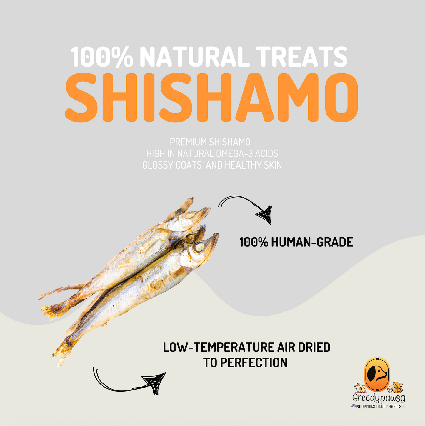 Greedy Paw SG - Whole Shishamo (Air-Dried, Single Ingredient, Oceanic Goodness)