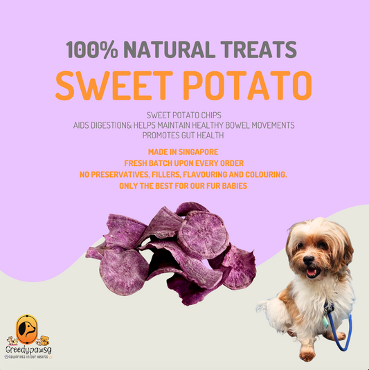 Greedy Paw SG - Sweet Potato Chips (Air-Dried, Single Ingredient)