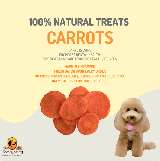 Greedy Paw SG - Carrot Chips (Air-Dried, Single Ingredient)