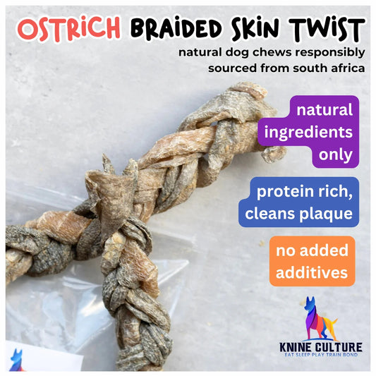 Knine Culture - Ostrich Braided Skin Twist